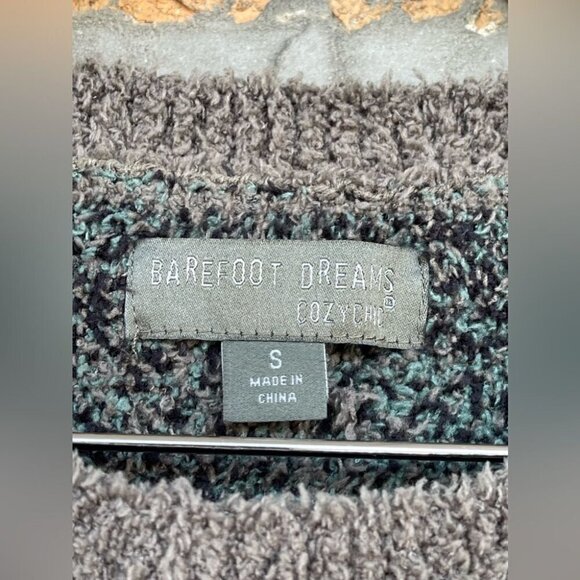 Barefoot Dreams cozychic seasode crew neck pullover green camo small - Picture 4 of 8
